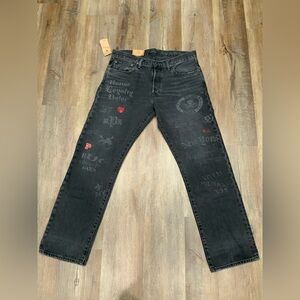 POLO RALPH LAUREN Classic Fit Jeans Straight Tiger Embroider Graphic Mens 33x 32